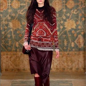 Tory Burch Jacquard wool blend sweater